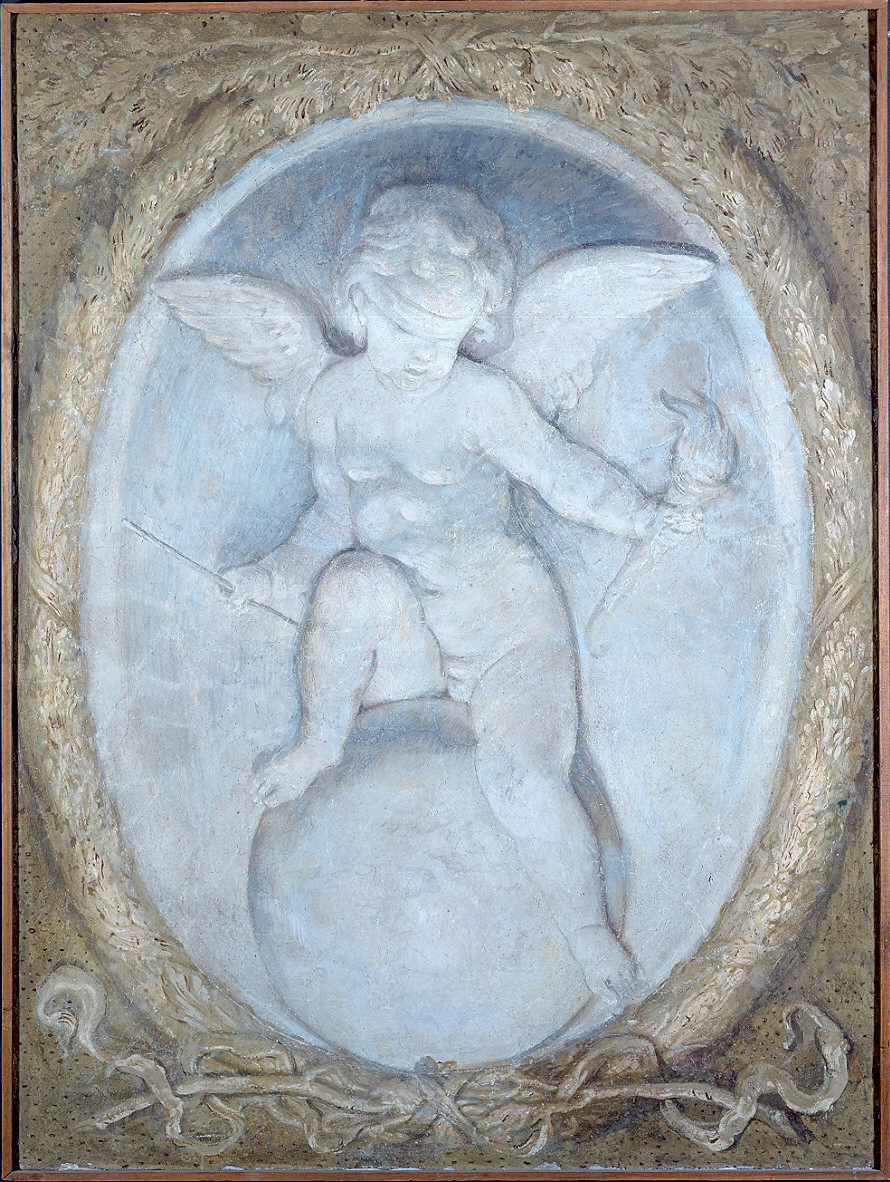 Cupido bendato seduto sul globo terrestre - Palazzo della Pilotta, Parma